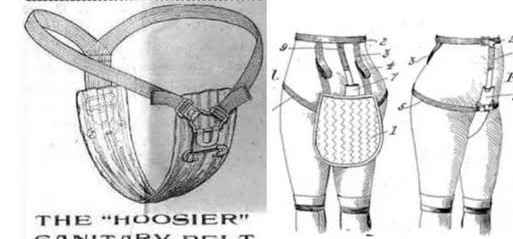 Women wore mental belt during their period. 