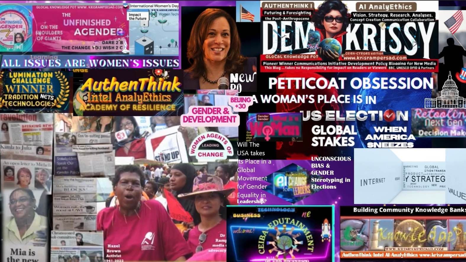 This montage represents years of activism for reaching UN50-50 campaign goals for gender equality