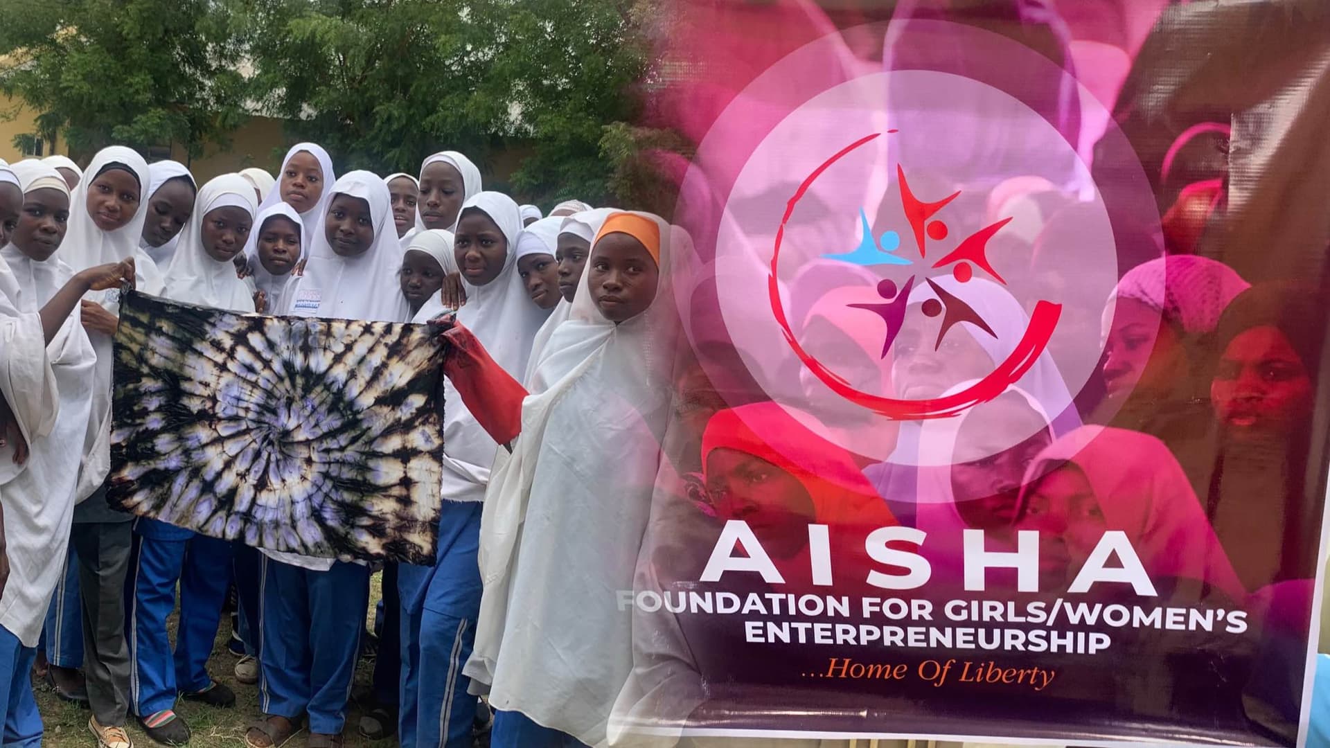 Different girls secondary school after the empowerment program on baking and tie&dye 