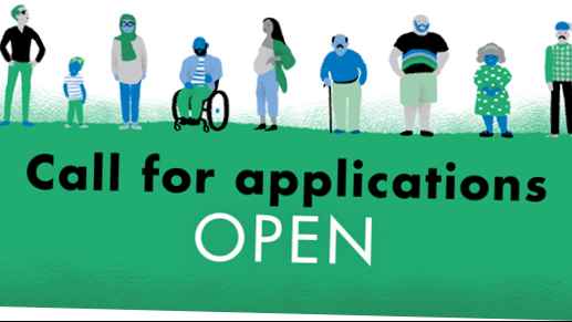 Image of several people and the title: Call for Applications