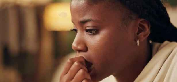 A confused girl,thinking