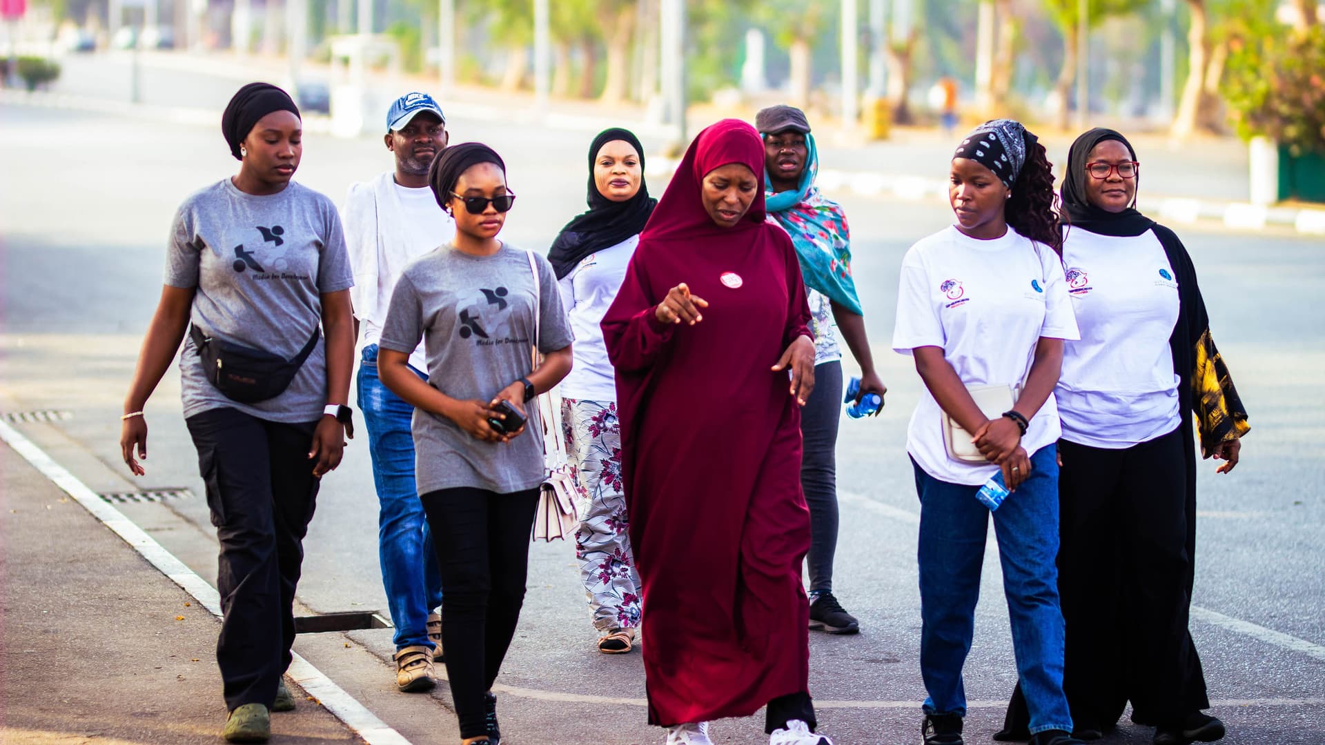 Aisha Yesufu and mentees at the Global Mentoring Walk