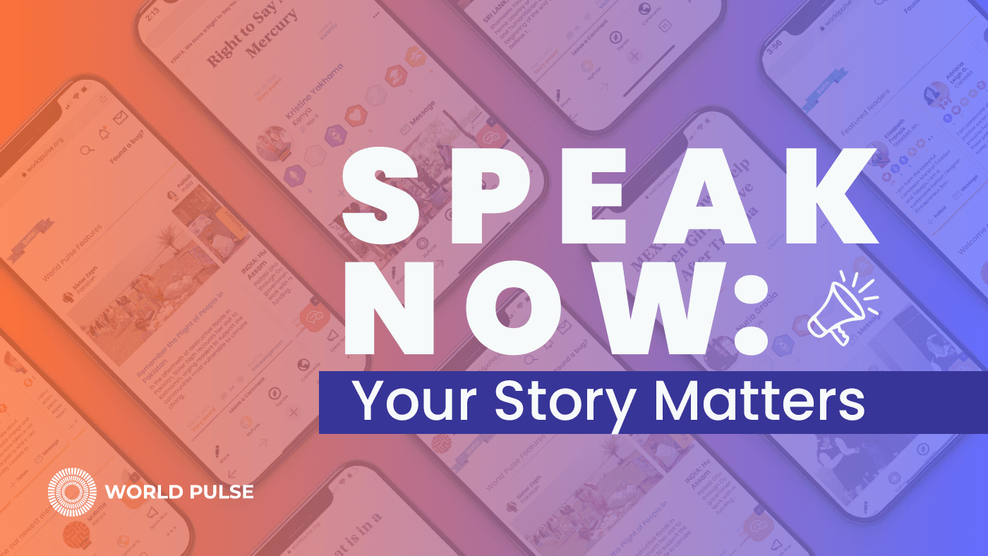 Graphic reads: "Speak Now: Your Story Matters"