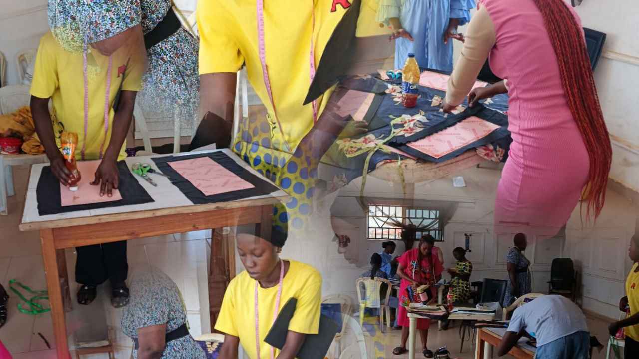 Training of out of school teenagers on bag making