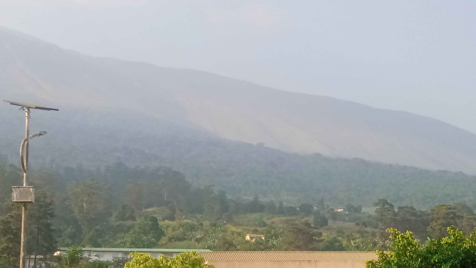 A beautiful image of the Cameroon Mountain situated in Buea. It is one of Africa's Active Volcano and the highest peak in West Africa. A.great touristic attraction famed for the Cameroon Mountain Race. Image captured in the morning.