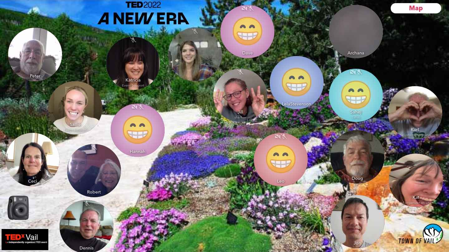 Betty Ford Alpine Garden is the highest public garden in America. This virtual Vail garden hosted our group photo from TEDxVail.