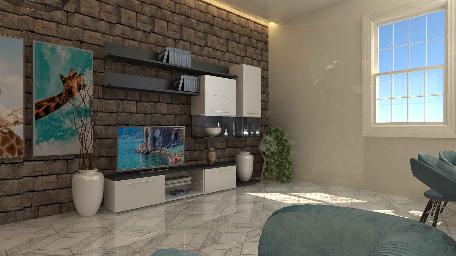 Modern and old styles are combined to achieve a sense of warmth and simplicity in design