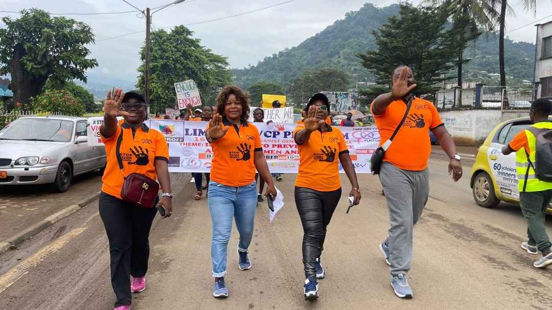 An awareness walk that brought together over 300women and girls denouncing every act of violence against women and girls