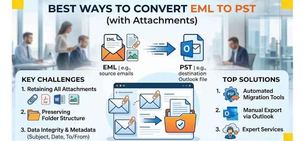 Convert EML to PST Format with safety and security with the help of best solution.